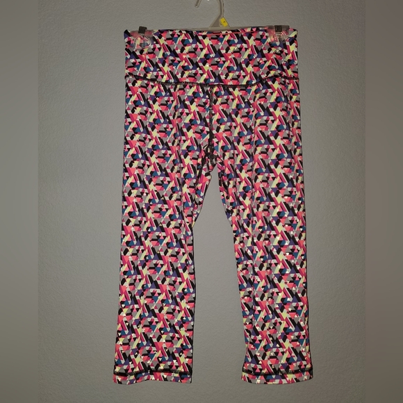 Victoria's Secret VSX SPORT Capri leggings Multi Color Neon Small - Picture 1 of 3